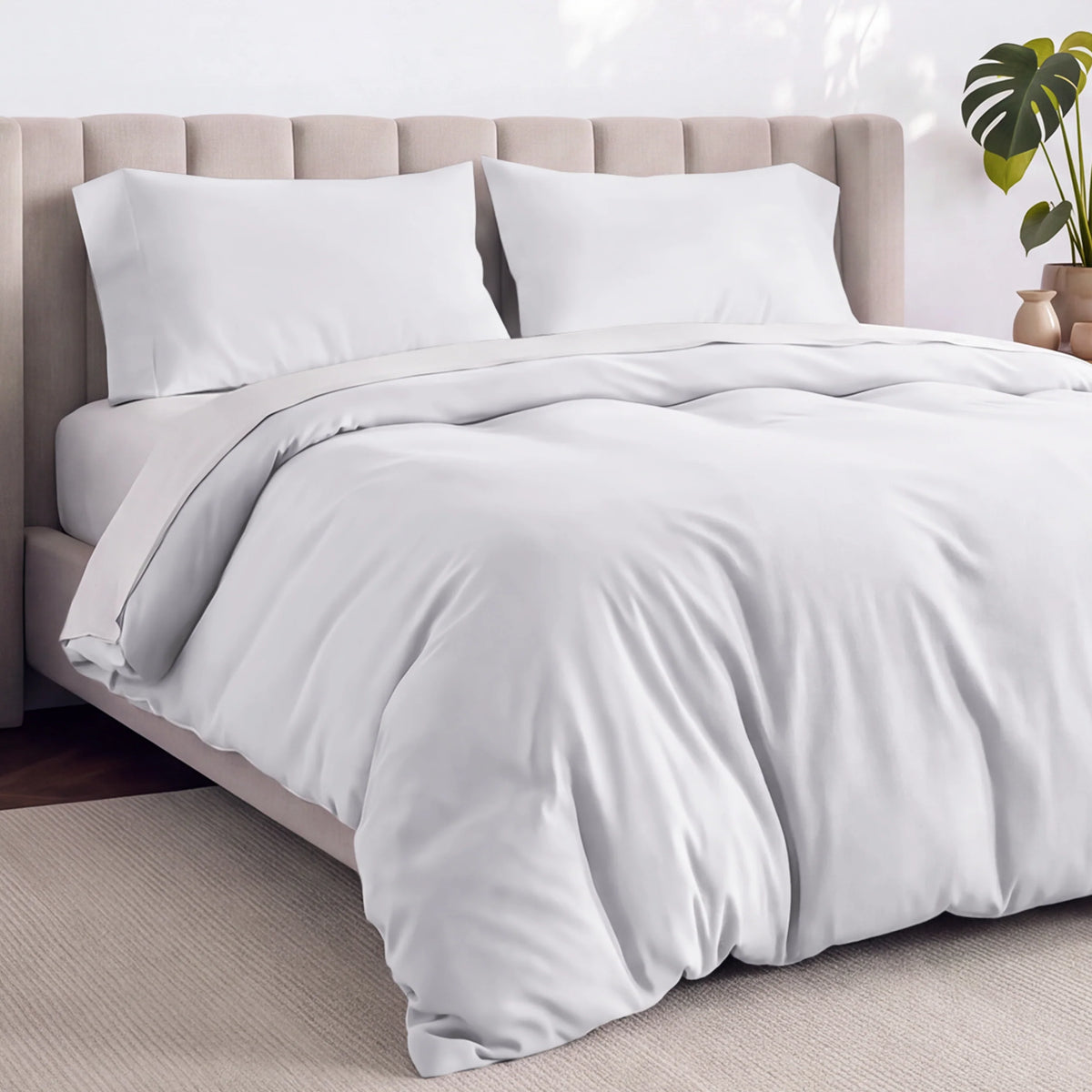 Organic Cotton Jersey Duvet Cover & Pillowcase Set